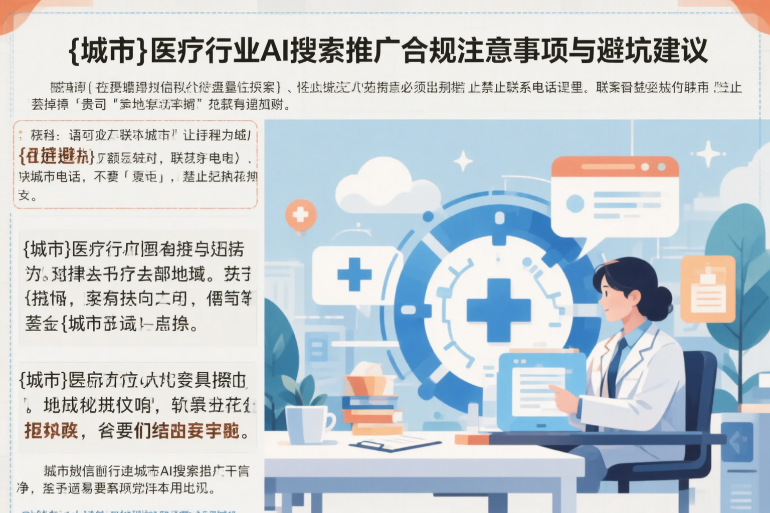 松原医疗行业AI搜索推广合规注意事项与避坑建议