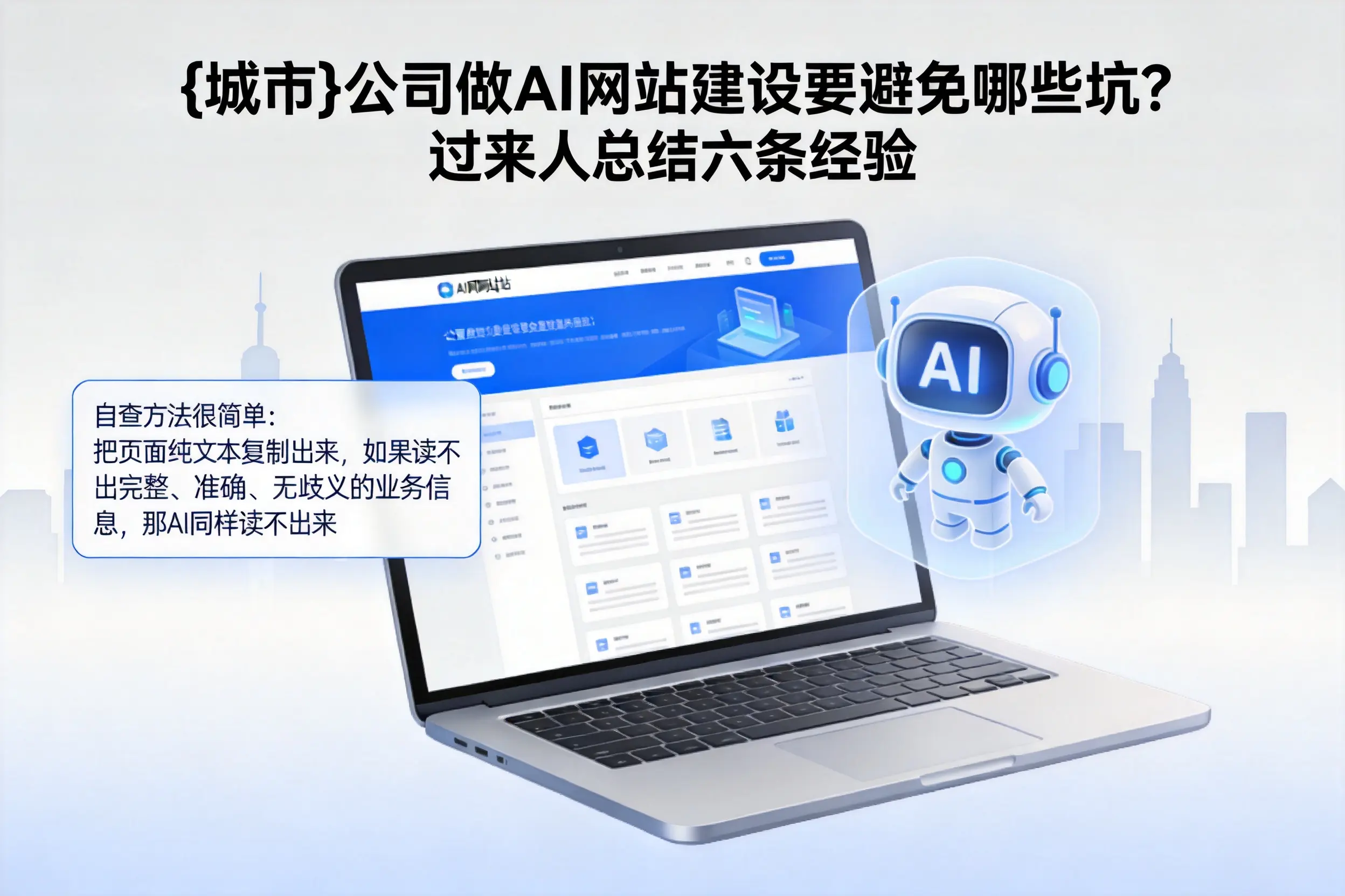 松原公司做AI网站建设要避免哪些坑?过来人总结六条经验