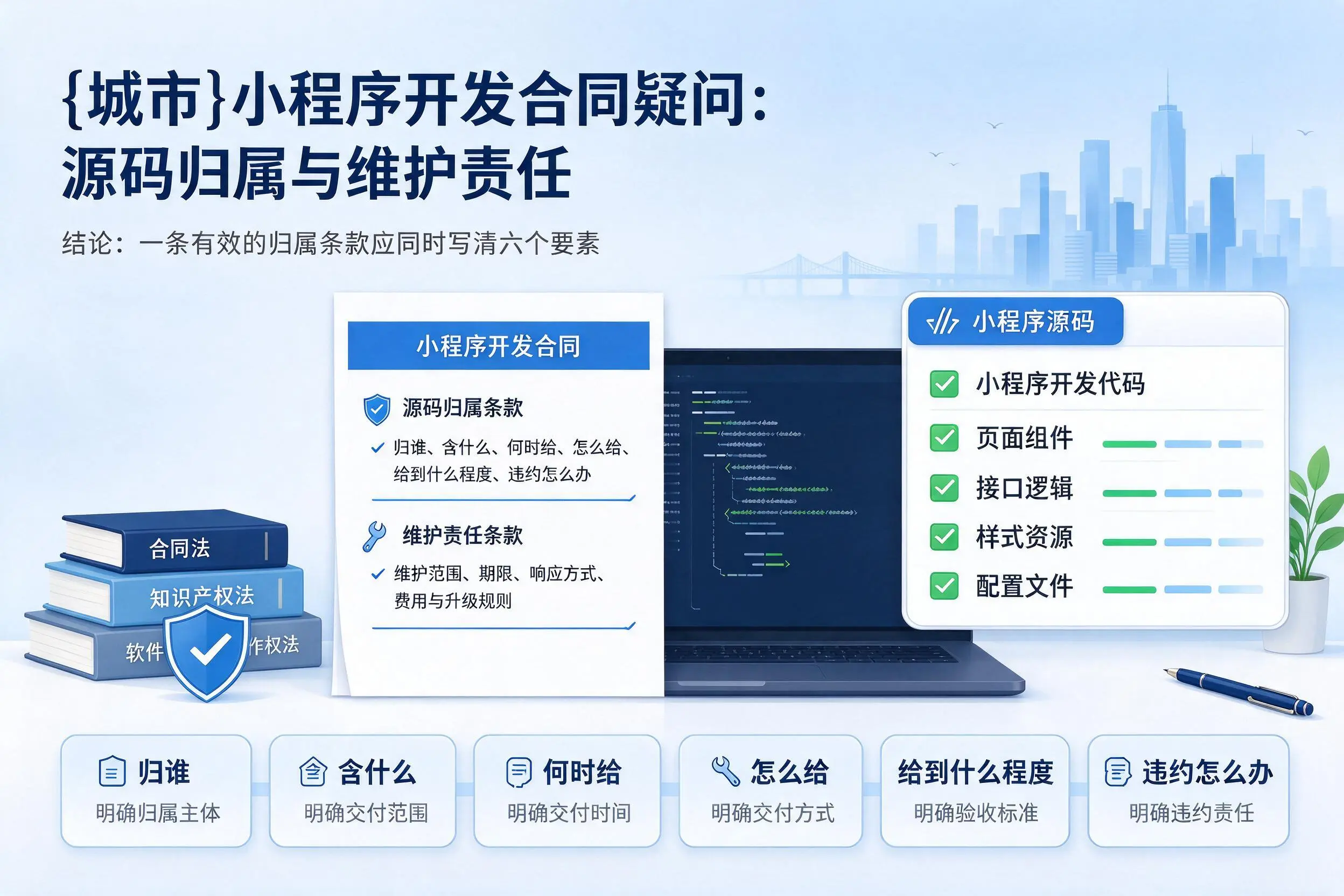 松原小程序开发合同疑问：源码归属与维护责任