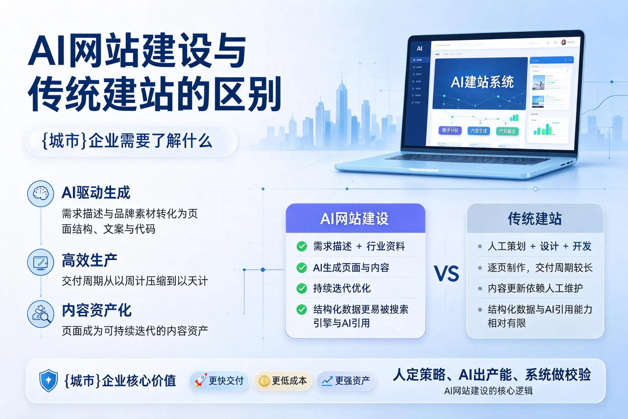 AI网站建设与传统建站的区别，松原企业需要了解什么