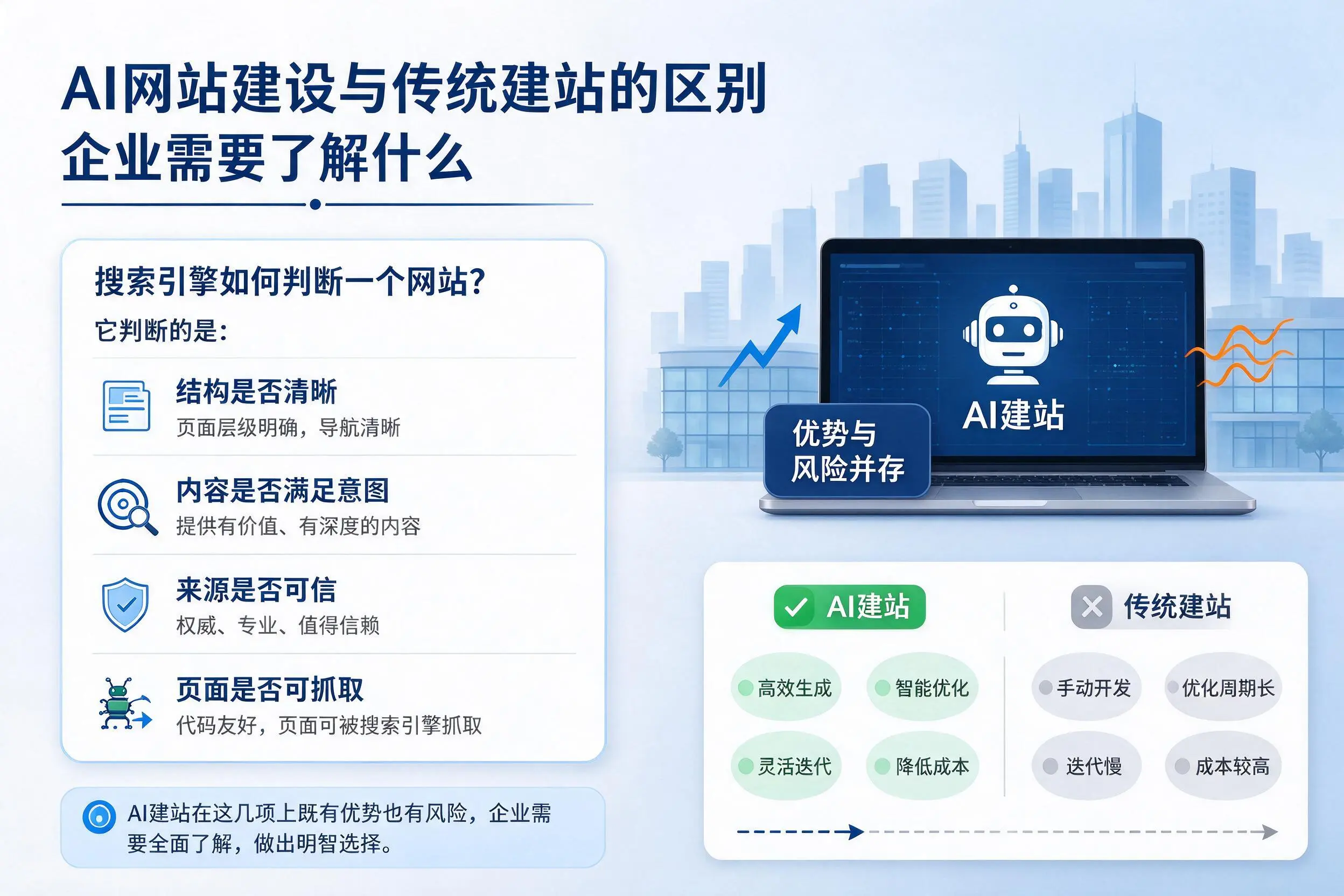AI网站建设与传统建站的区别，松原企业需要了解什么