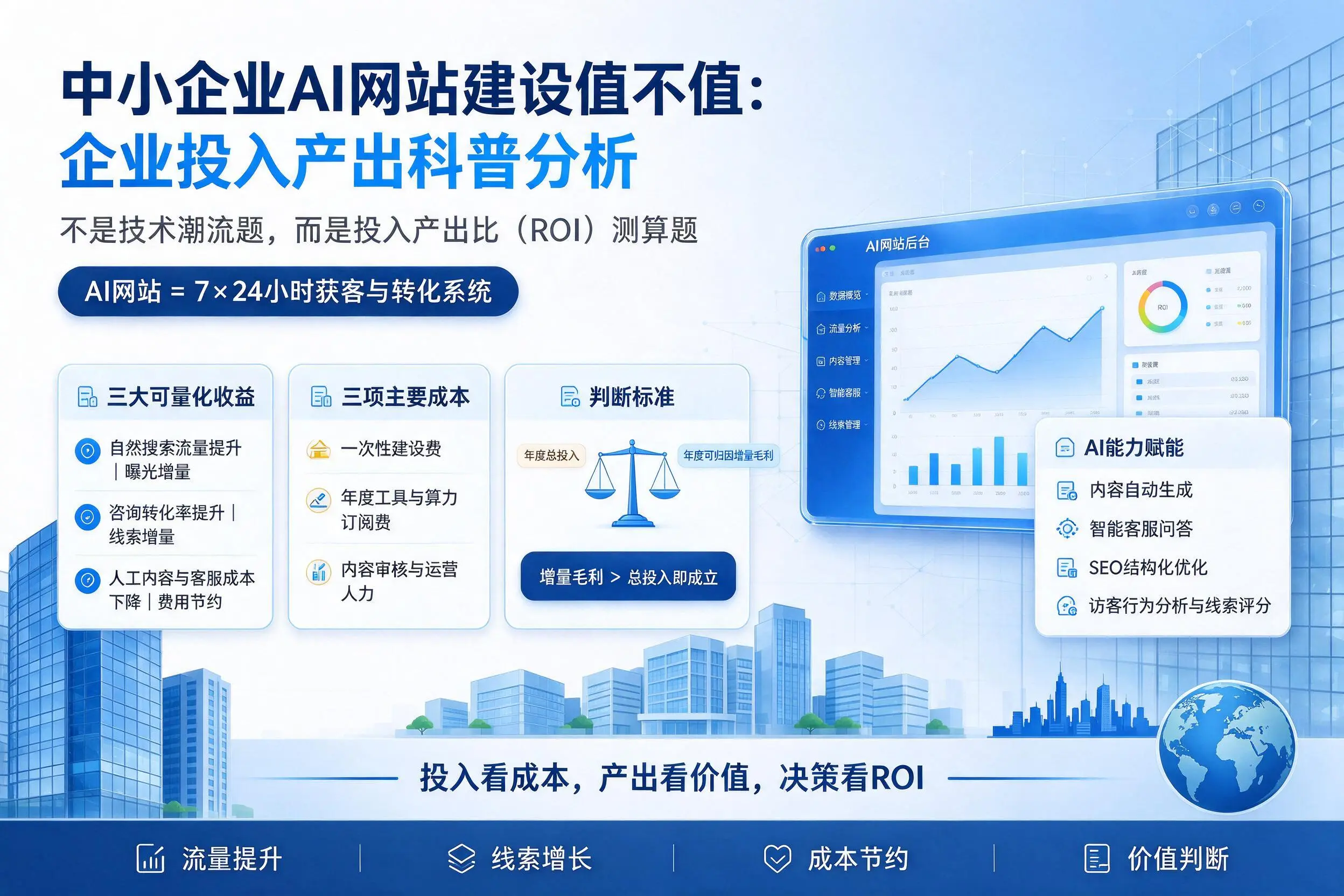 中小企业AI网站建设值不值：松原企业投入产出科普分析