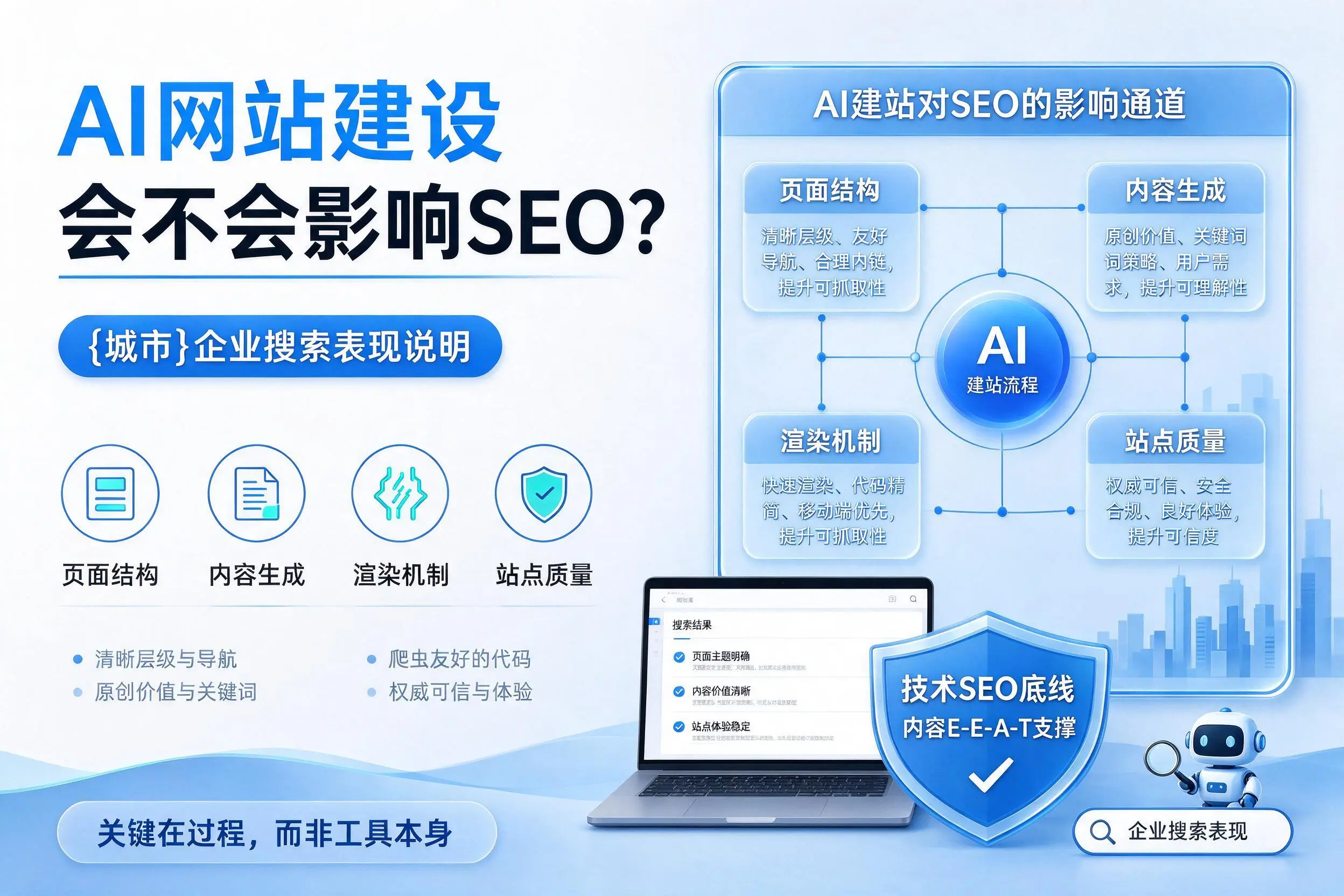 AI网站建设会不会影响SEO?松原企业搜索表现说明