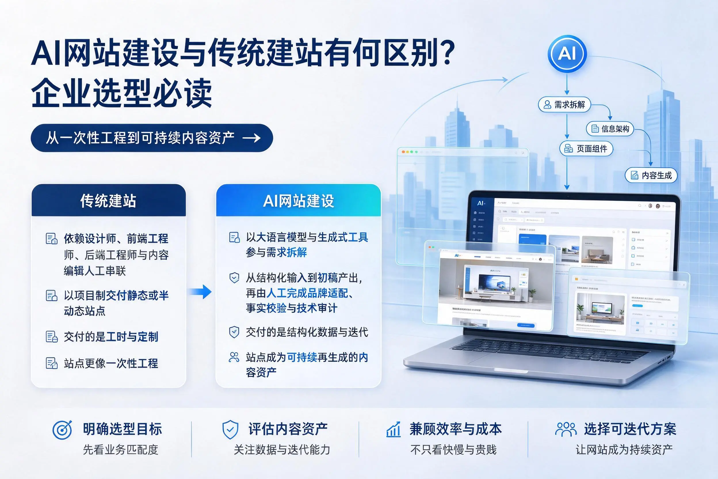 AI网站建设与传统建站有何区别?松原企业选型必读