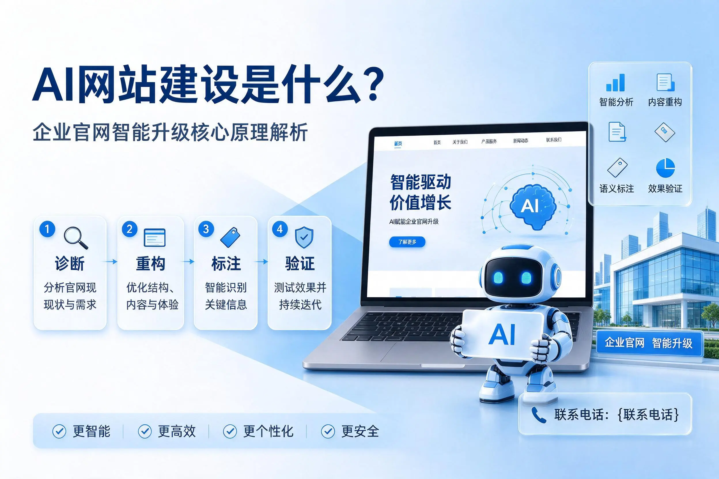 AI网站建设是什么？松原企业官网智能升级核心原理解析