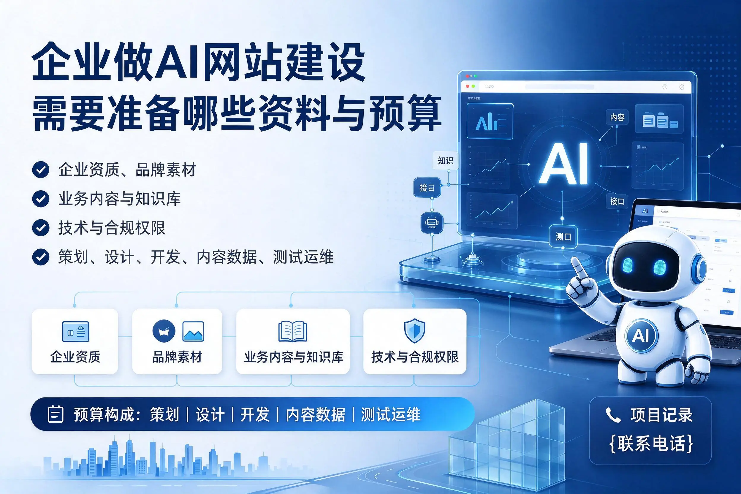 松原企业做AI网站建设需要准备哪些资料与预算
