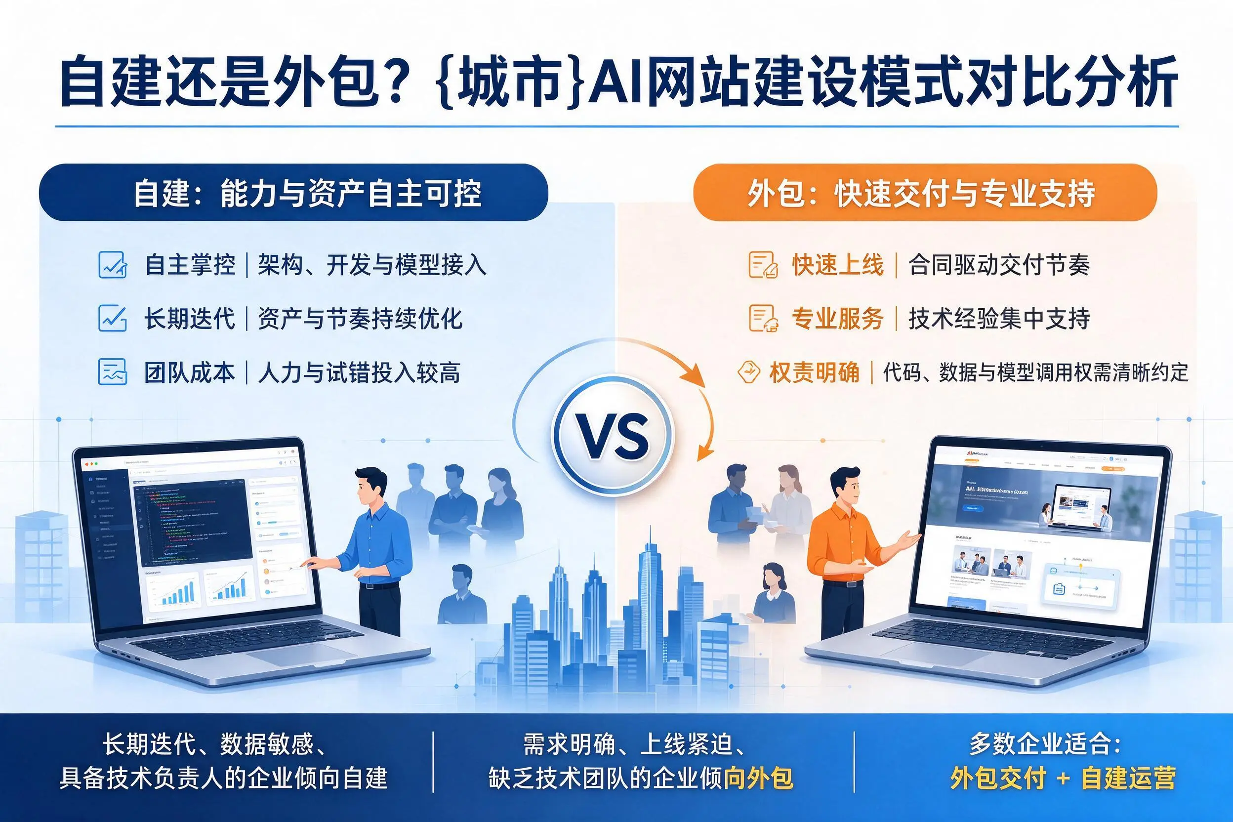 自建还是外包？松原AI网站建设模式对比分析