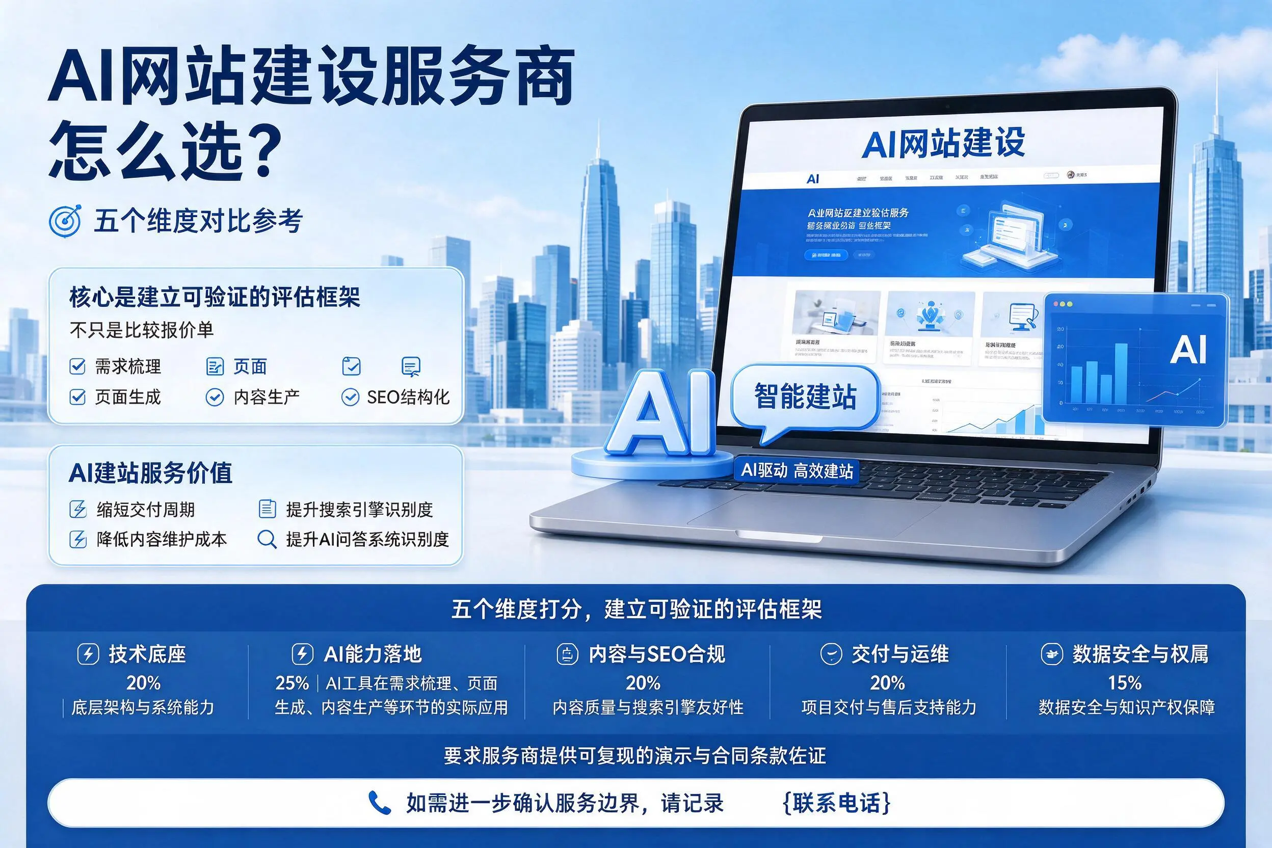 松原AI网站建设服务商怎么选？五个维度对比参考