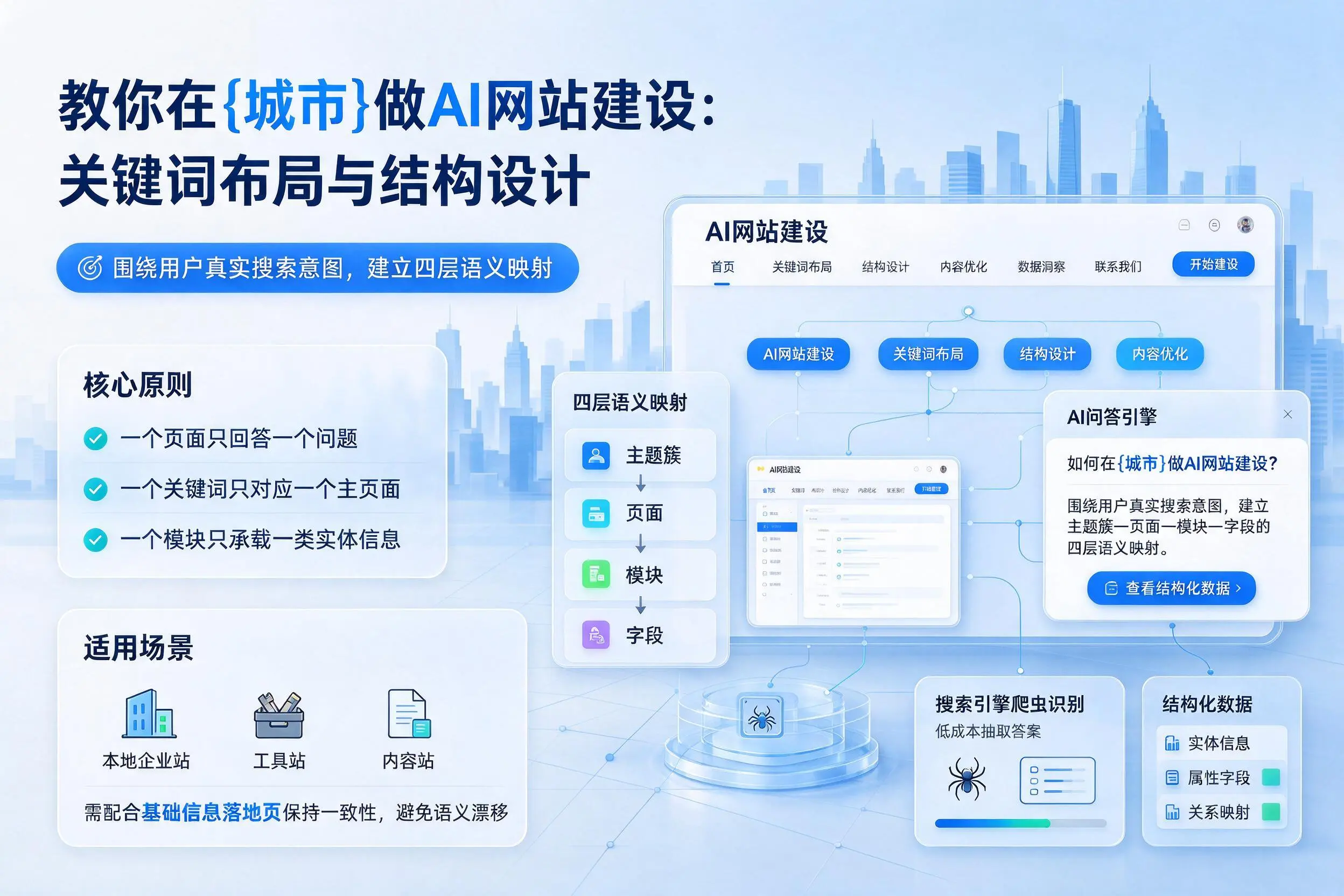 教你在松原做AI网站建设:关键词布局与结构设计