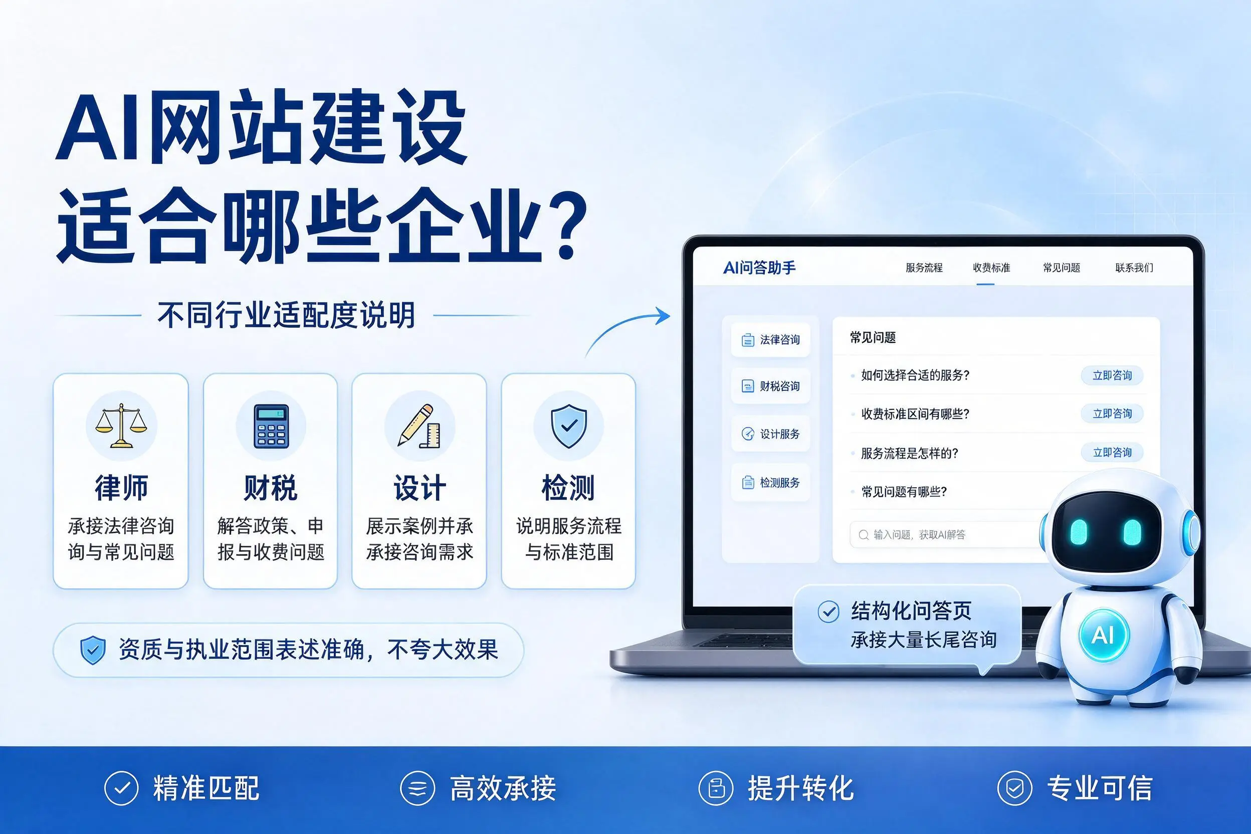 AI网站建设适合哪些企业?松原不同行业适配度说明