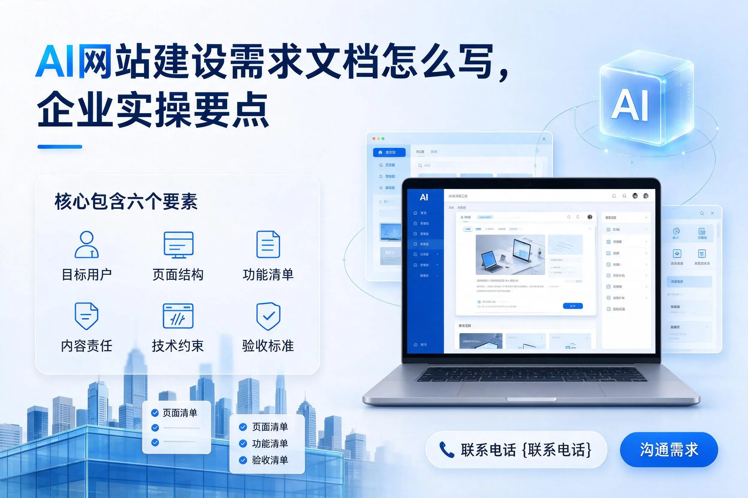 AI网站建设需求文档怎么写,松原企业实操要点